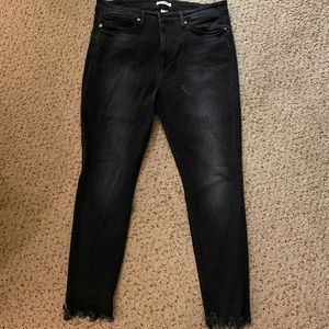 Good American Good Waist Distressed Hem